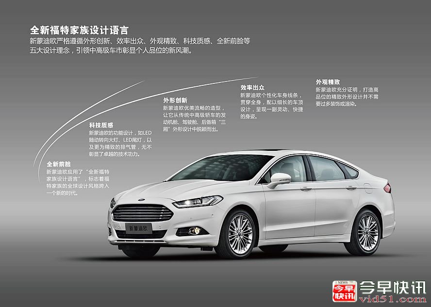 全新一代福特蒙迪欧发布 有望5月份上市