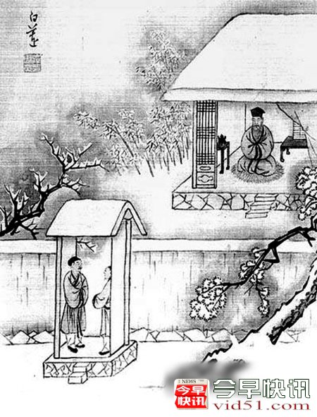 “程门立雪”的历史故事解读 杨时并不是立在门外