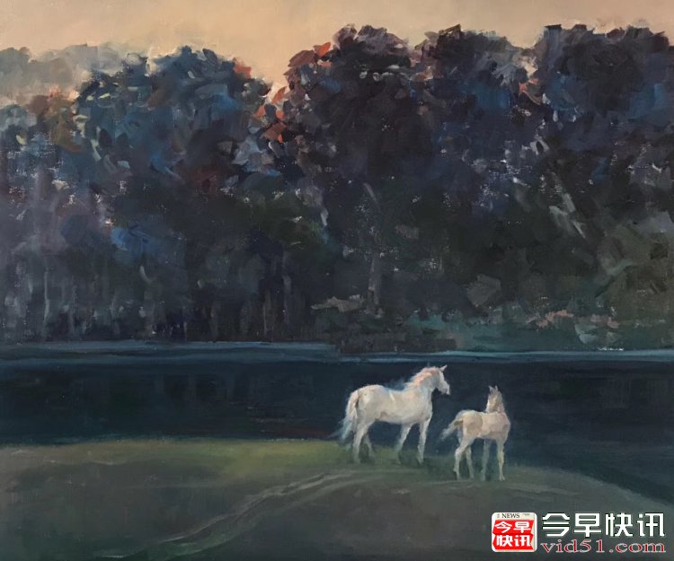 白马（50x70公分）2019、12布面油画_conew1.jpg