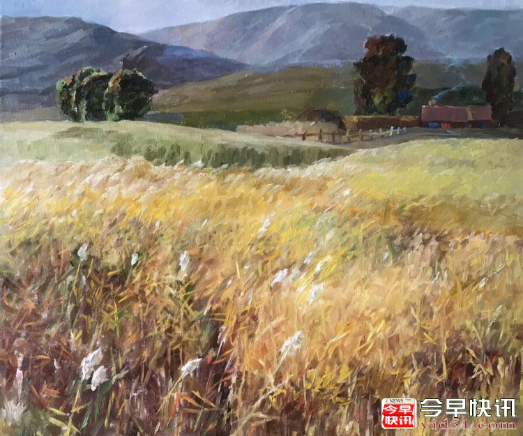 村边芦苇（50x60公分）2019、12布面油画_conew1.jpg