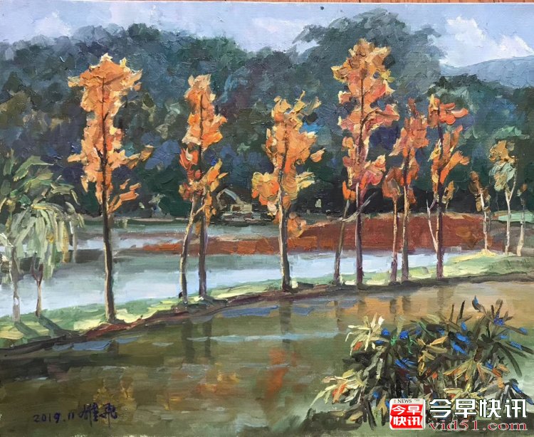 红叶（40x50公分）2019、11布面油画_conew1.jpg