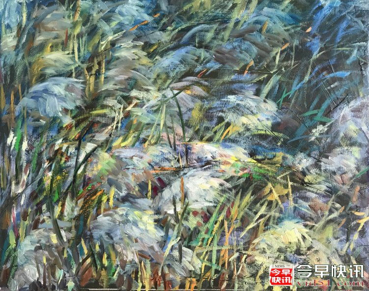 芦苇（50x60公分）2019、8布面油画_conew1 - 副本.jpg