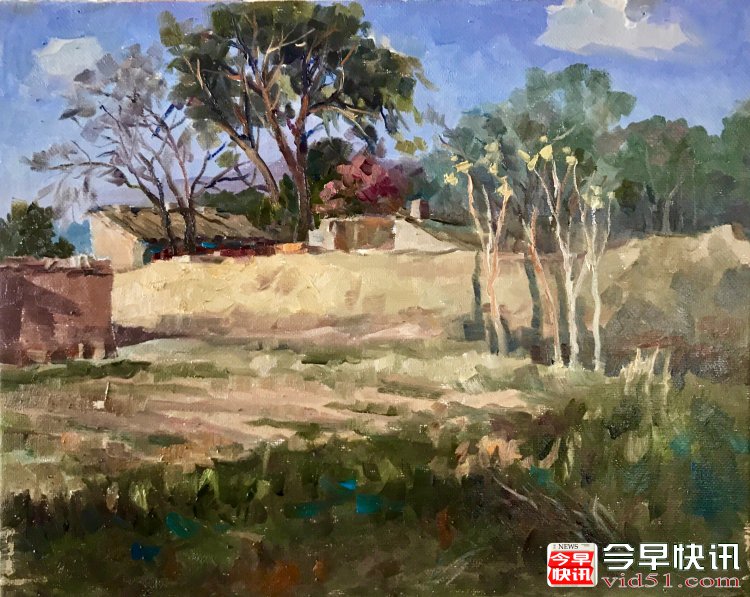 农家小院（40x50公分）2020、5布面油画_conew1.jpg