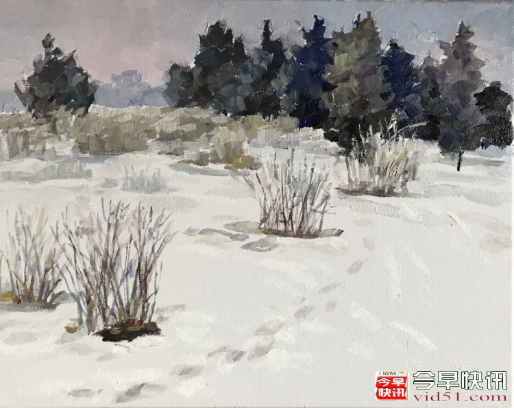 雪（50x60公分）2019、3布面油画_conew1 - 副本.jpg