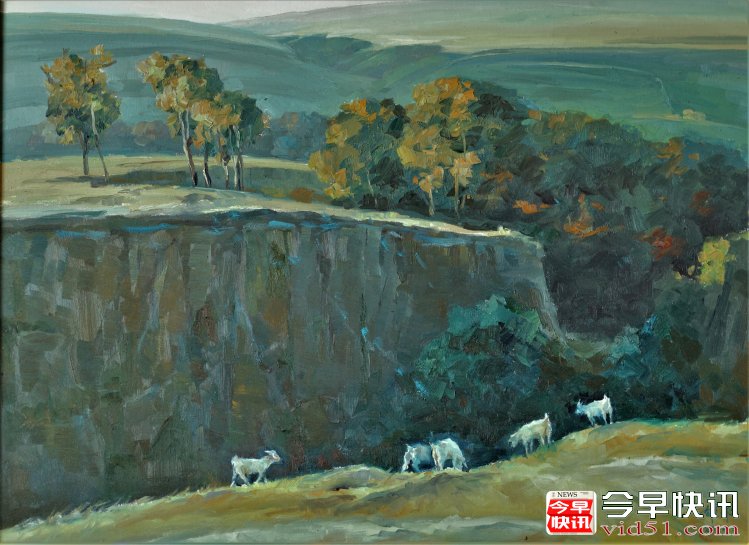 油画《沟壑》（60x80公分）2020、3布面油画_conew1.jpg