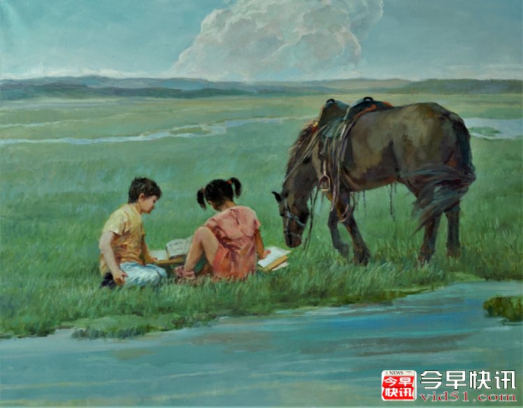 油画《湖边》（70x90公分）2020、8布面油画_conew1.jpg