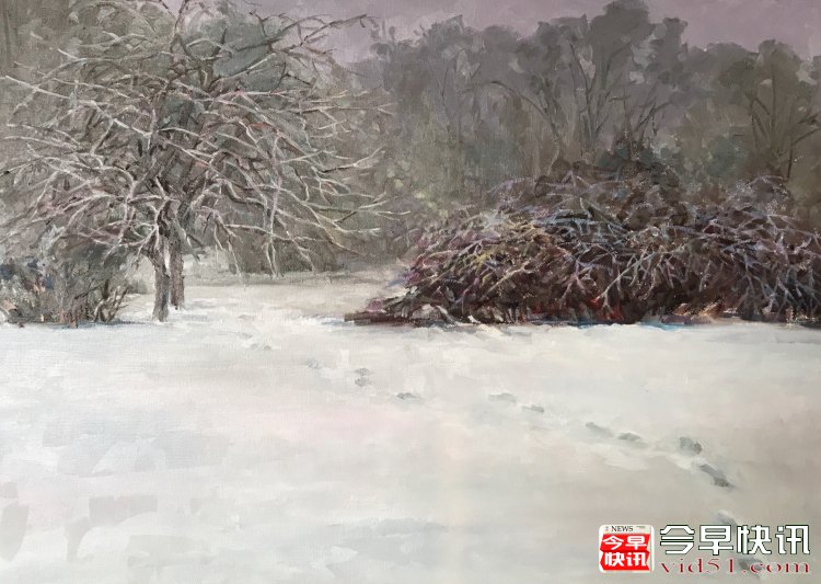 油画《雪》（50x70公分）2019、2布面油画_conew1.jpg