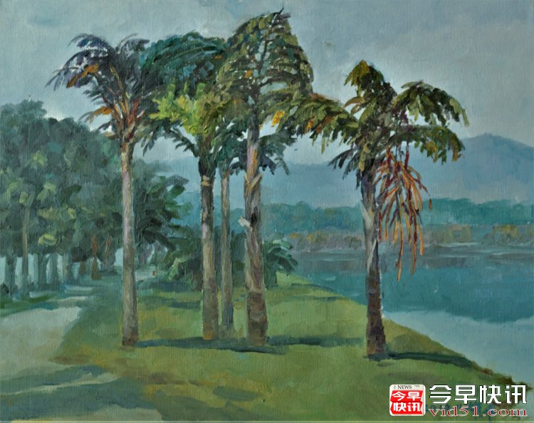 油画《鱼尾树》（40x50公分）2019、11布面油画_conew1.jpg