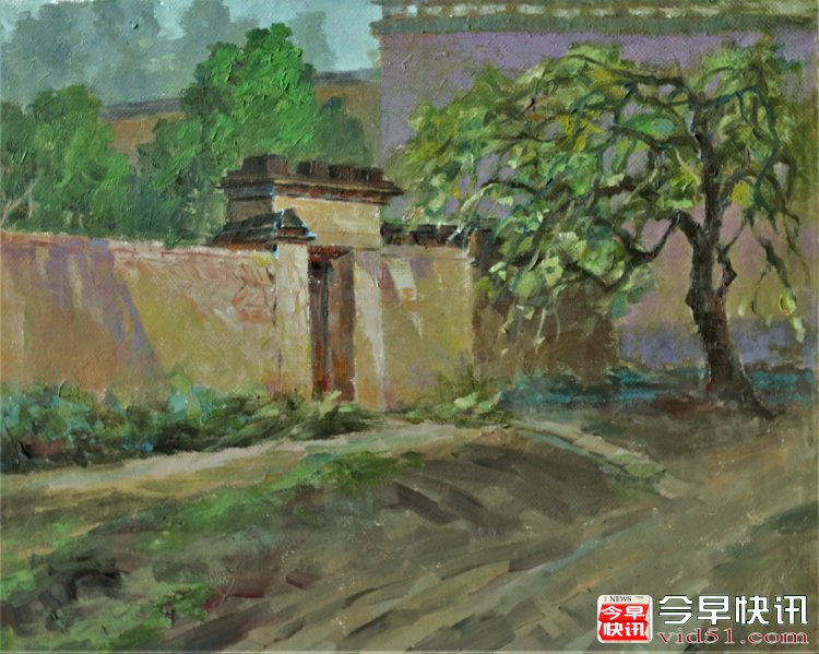 油画《院门》（40x50公分)2020、5布面油画_conew1.jpg